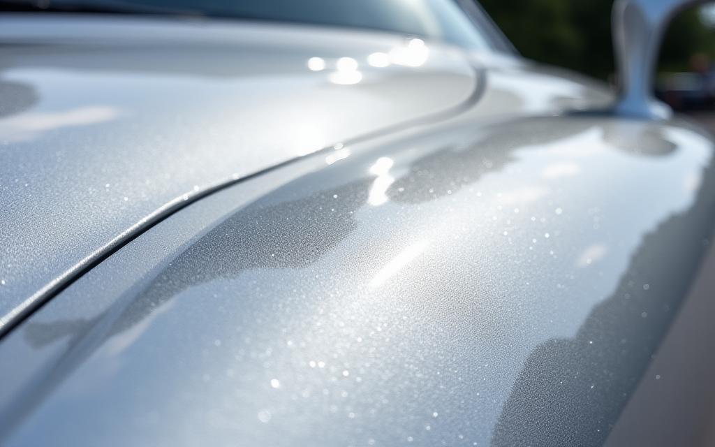 After ceramic coating on a silver Porsche 911.